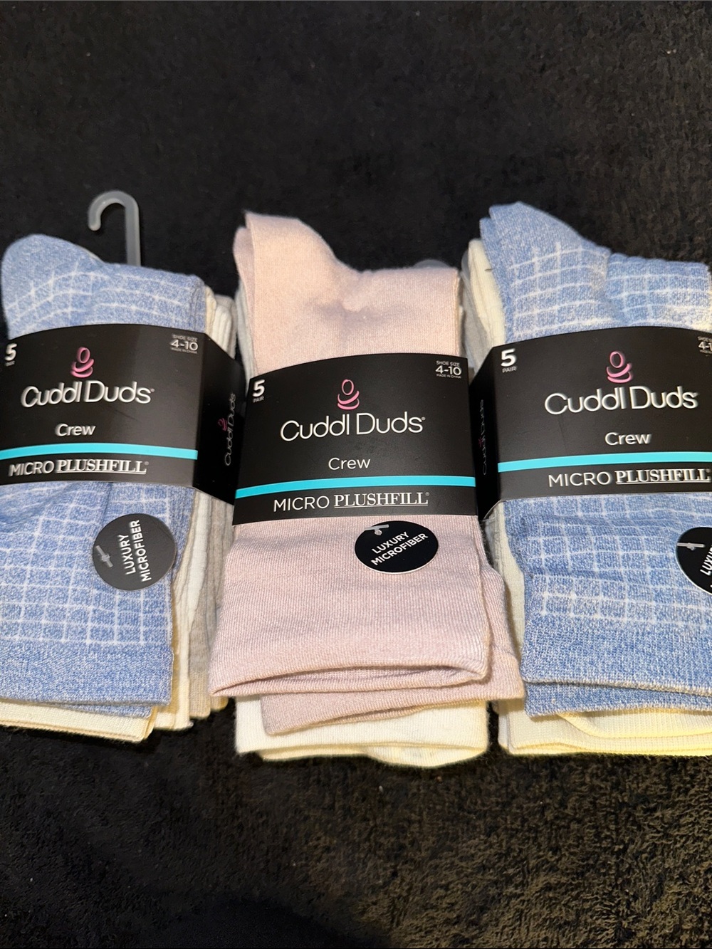 Cuddl Duds  Crew Socks Pack - 15 Pair Total NWT Soft